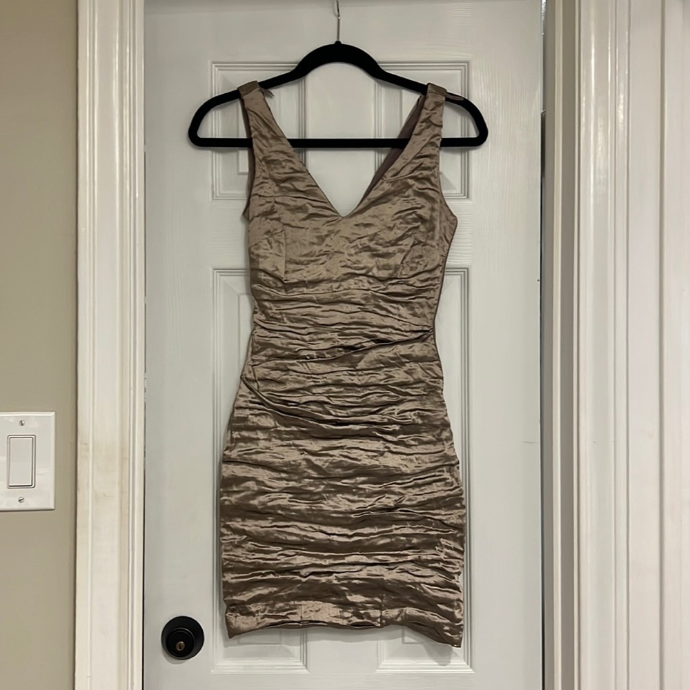 Nicole Miller Champagne Mini Dress